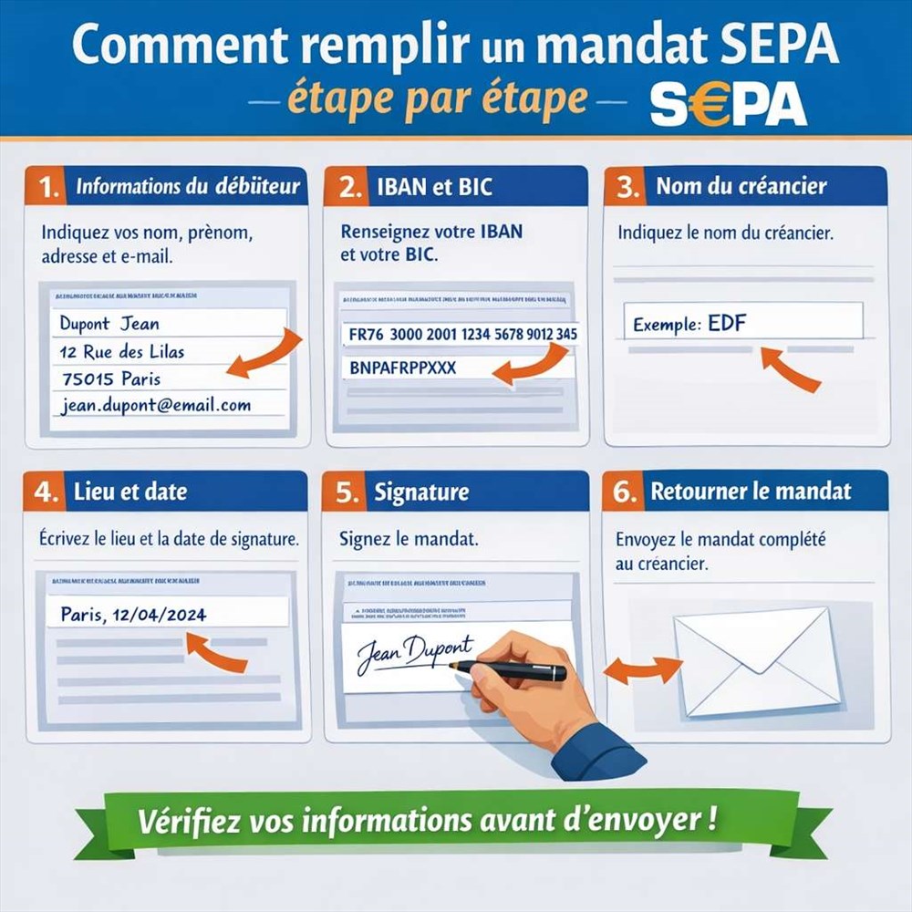 Remplir un Mandat SEPA : Guide Pratique en Étapes