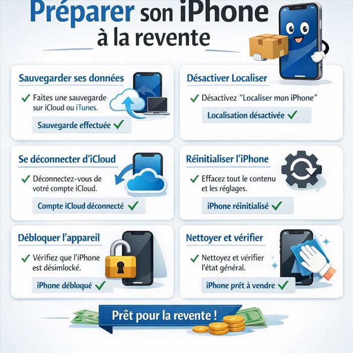 Préparer son iphone à la revente .